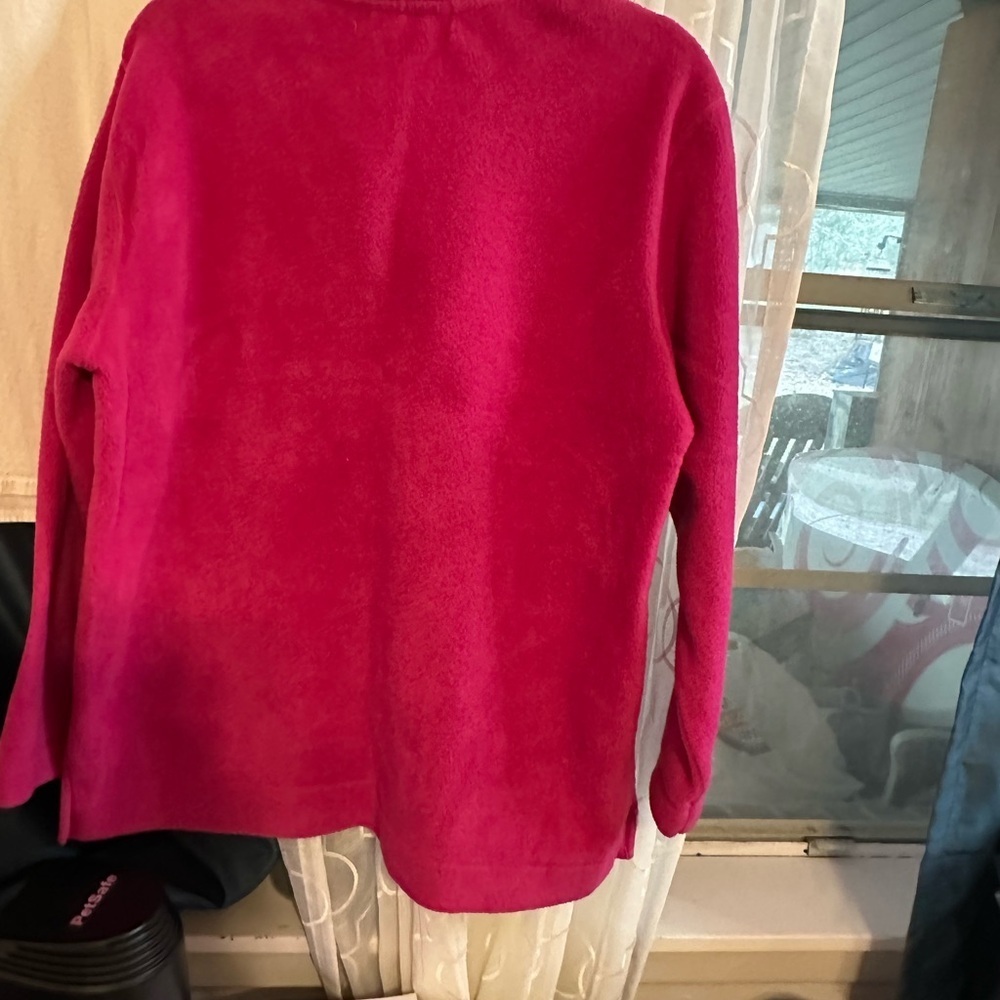One Step Ahead Fuchsia Half-Zip Sweater - Picture 3 of 4